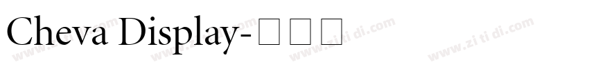 Cheva Display字体转换